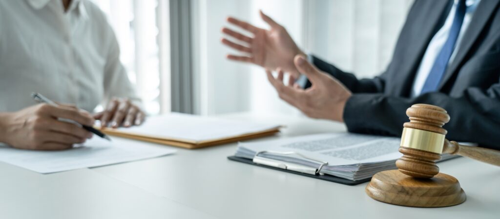 male lawyer or notary working consulting and discussion to busin